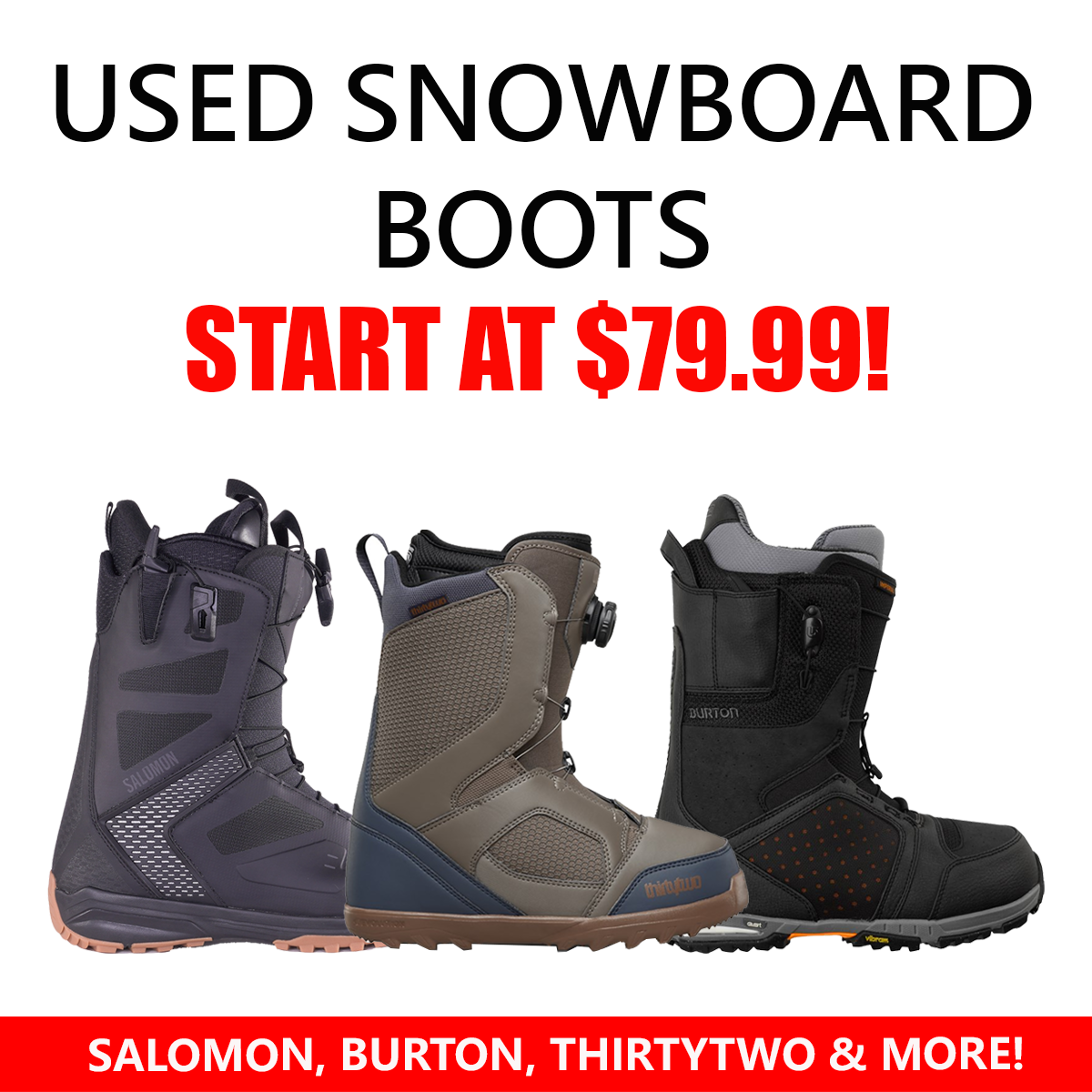 New and Used Snowboard Equipment and Accessories 